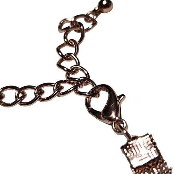 Elegant Mesh Chain Bracelets Rose Gold Silver and Gold Tone Set Of 3 Adjustable - Picture 5 of 9